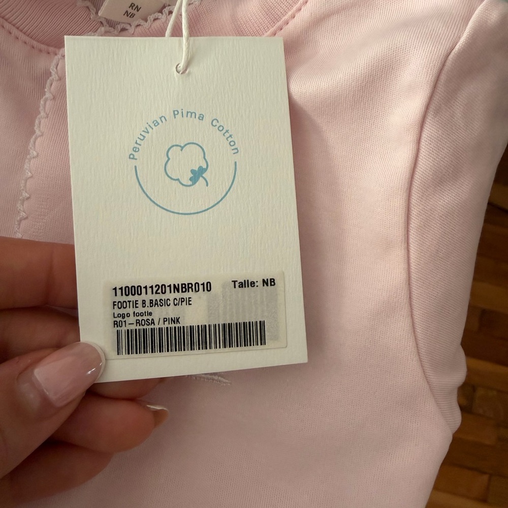 babycottons premium Peruvian Pima cotton logo Footie - Picture 6 of 8